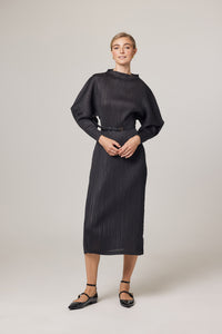 (Restocked) Hera Plissé Satin Sculpture Dress