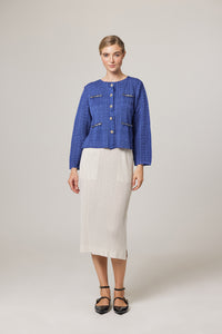 Madison Plissé Side Slit Skirt