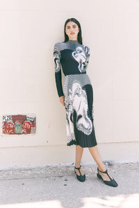 Diana Arabesque Pleated Skirt