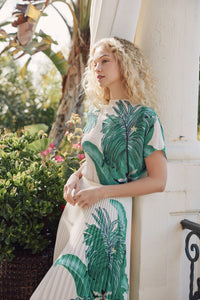 Lillian West Palm Pleated Skirt