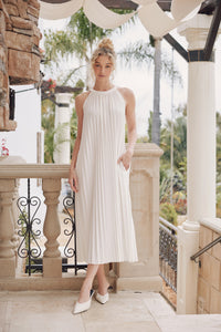 Luna Bay Halter Pleated Dress