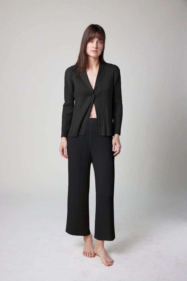 Zoe Soft Matte Plissé Wide-Leg Pant