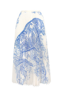Juliet Toile de Jouy Pleated Skirt