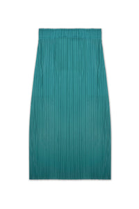 Sophia Plissé Satin Column Skirt