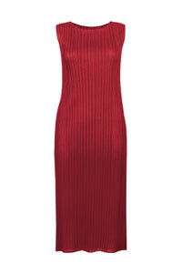 Colette Plissé Satin Sheath Dress