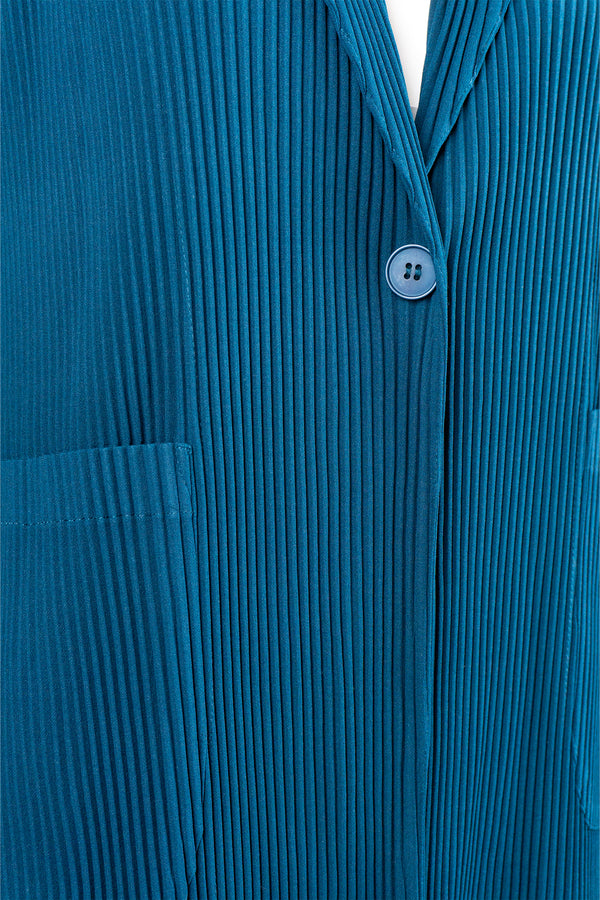 Kiara Double Knit Plissé Coat