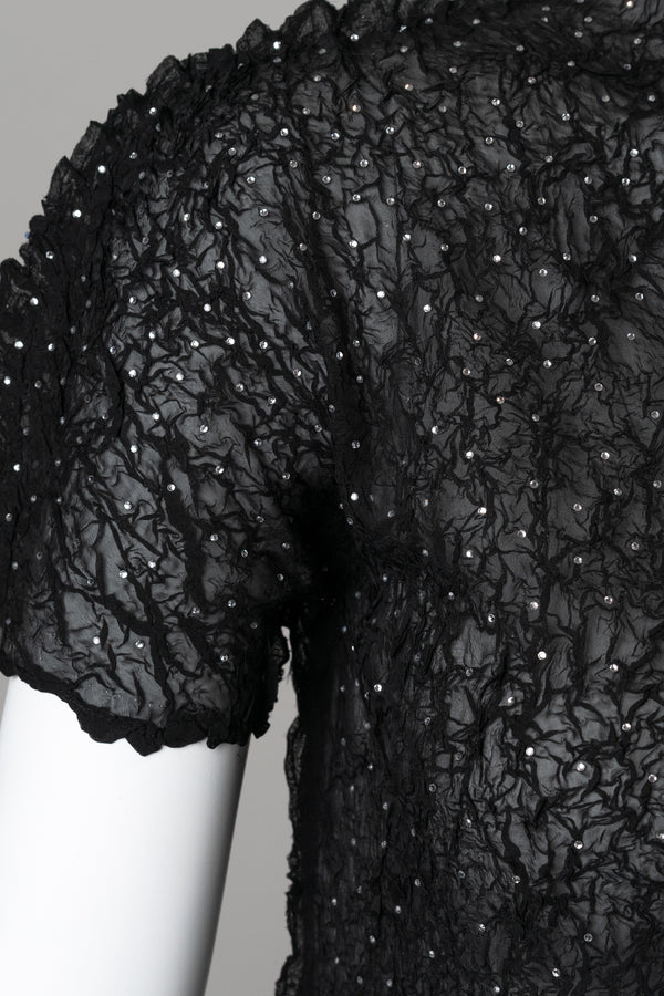 Astra Crystal Chiffon Crunch Texture Top