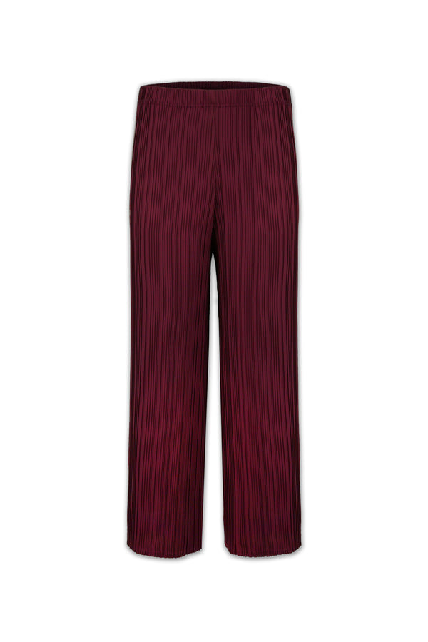 Zoe Soft Matte Plissé Wide-Leg Pant
