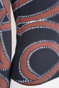 (BACK IN STOCK) Inès Ribbon Print 3D Honeycomb Texture Top