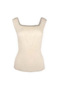 Nina Square-neck 3D Honeycomb Texture Shell