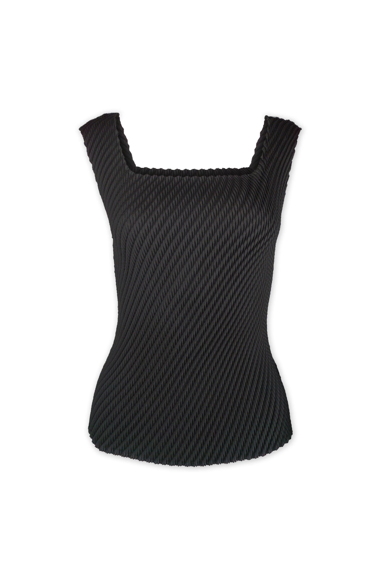 Nina Square-neck 3D Honeycomb Texture Shell