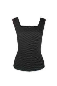 Nina Square-neck 3D Honeycomb Texture Shell