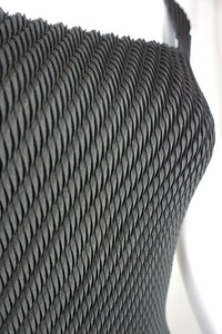 Nina Square-neck 3D Honeycomb Texture Shell