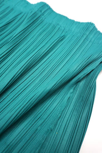 Sophia Plissé Satin Column Skirt