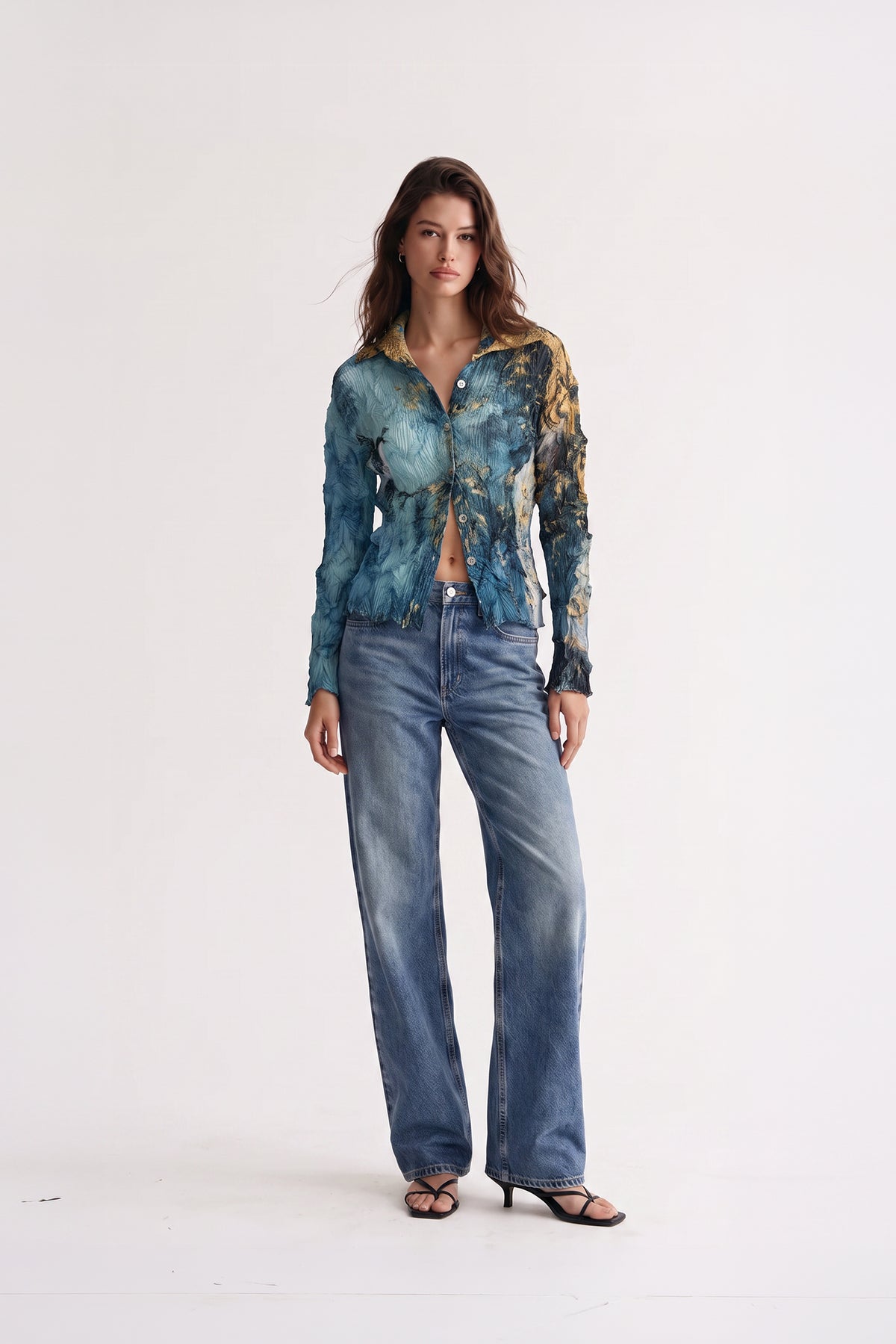 Amara Abstract Print Top