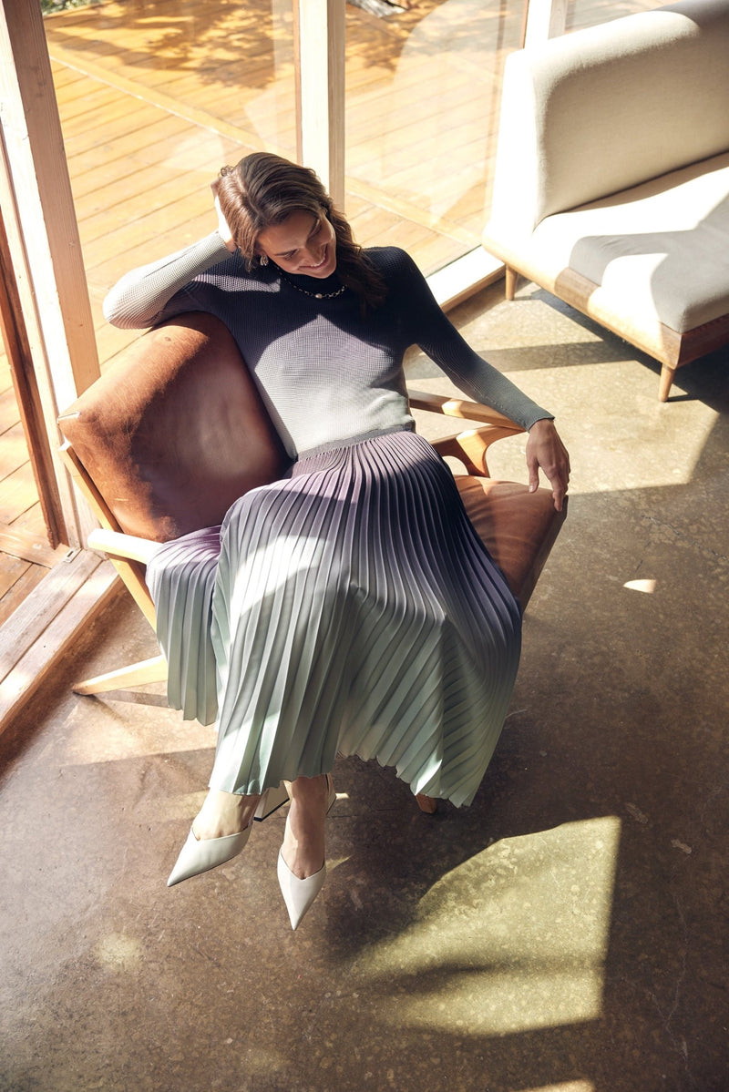 Kate Ombre Pleated Skirt