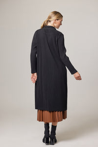 Ella Double Knit Plissé Blazer Trench