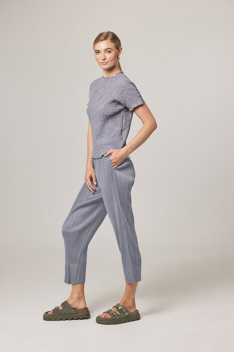 Jeremy Lettuce Edge Floral Jacquard Top