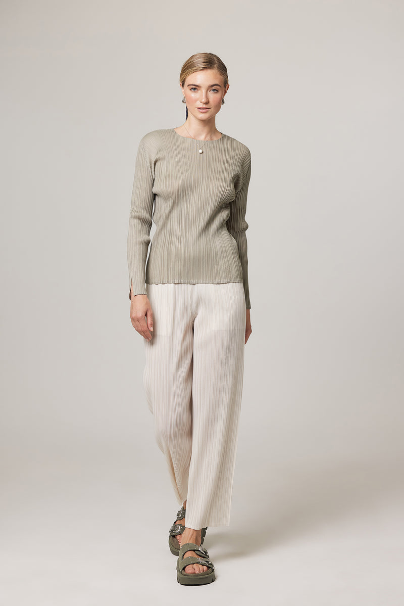 Rachel Plissé Satin Pull-on Pant