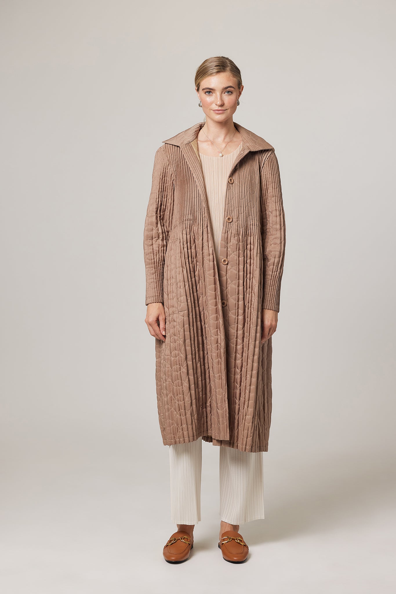 Celeste Petals Plissé Quilted Jacket – Wild Cosmos