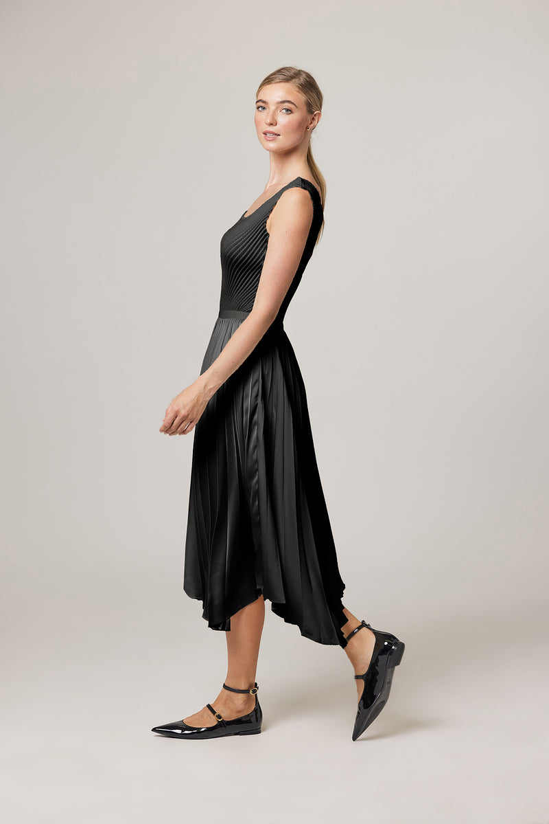 Naomi Ballerina Pleated Satin Skirt
