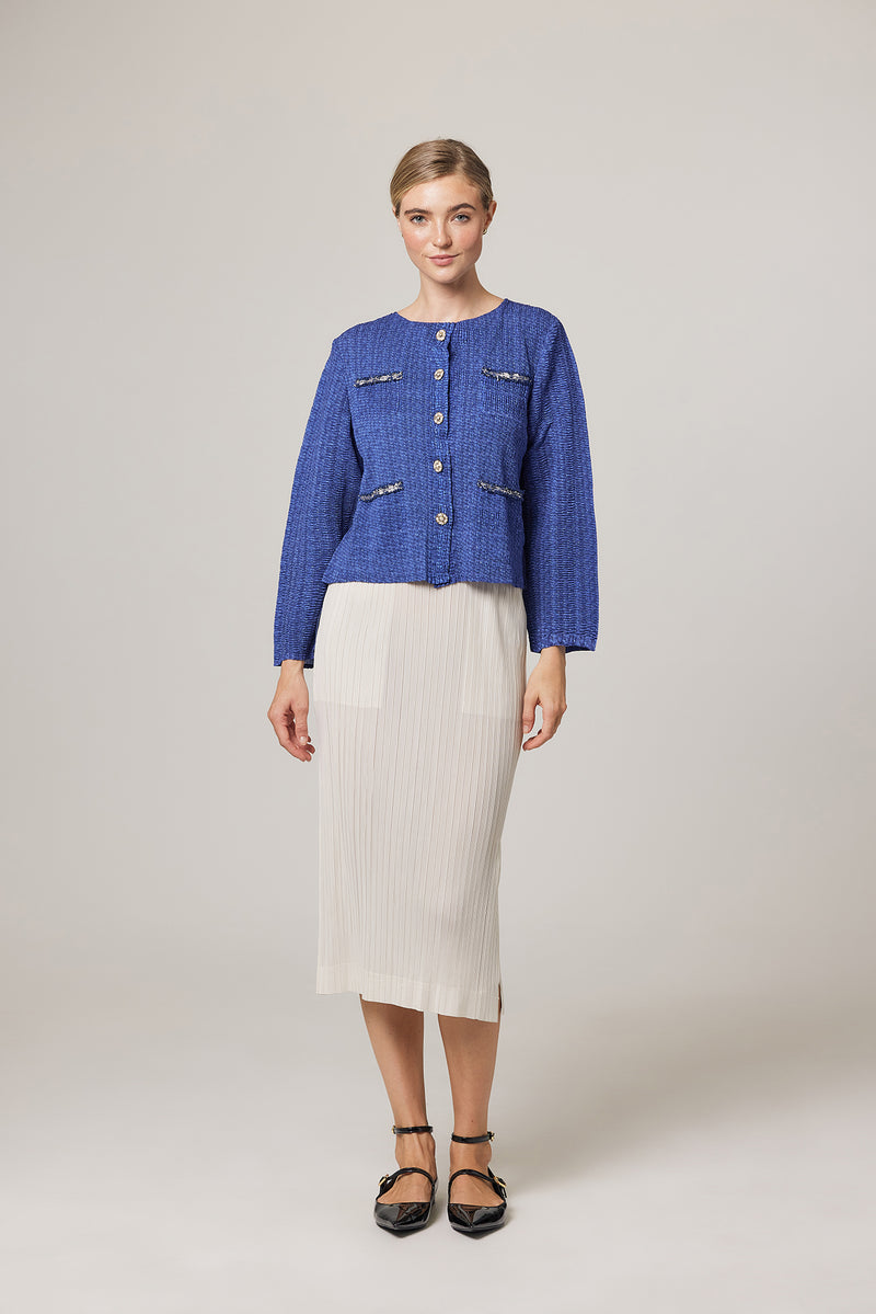 Madison Plissé Side Slit Skirt