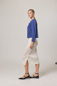Madison Plissé Side Slit Skirt