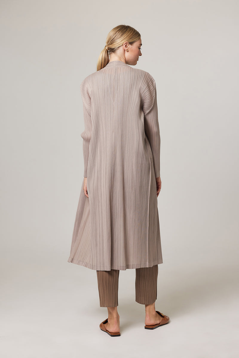 Charlotte Plissé Satin Long Duster