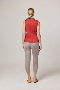 Beth Mock Neck Plissé Tank