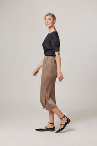 Madison Plissé Side Slit Skirt