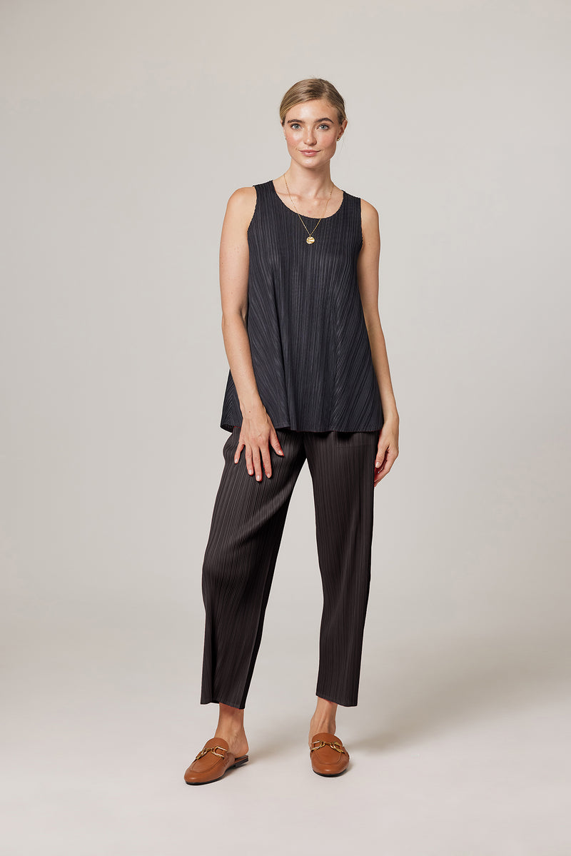 Dakota Plissé Satin Tank