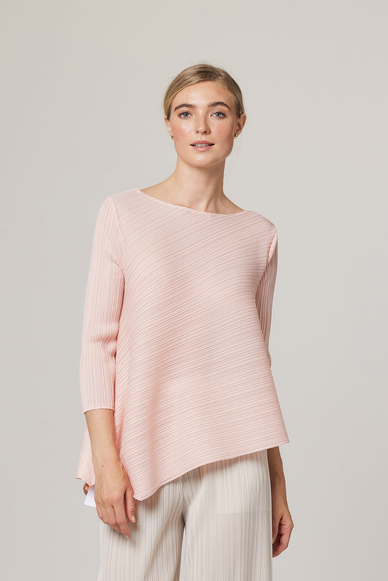 Kira Diagonal Plissé Top