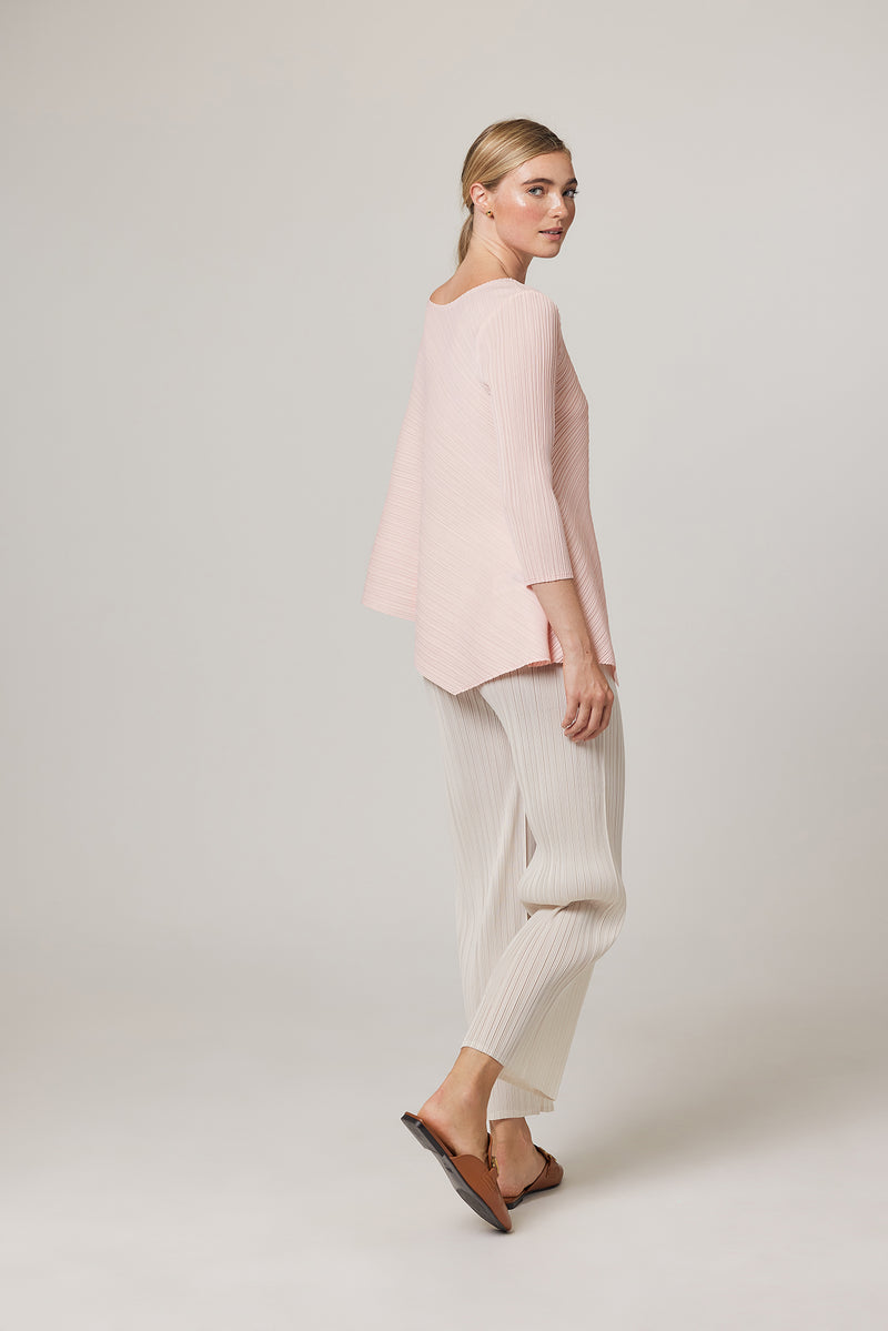 Kira Diagonal Plissé Top