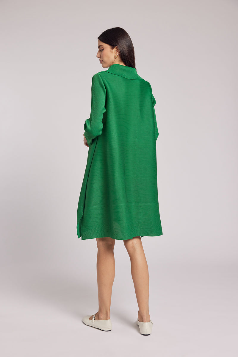 Mari Dot Crystal Pleated Dress/ Jacket