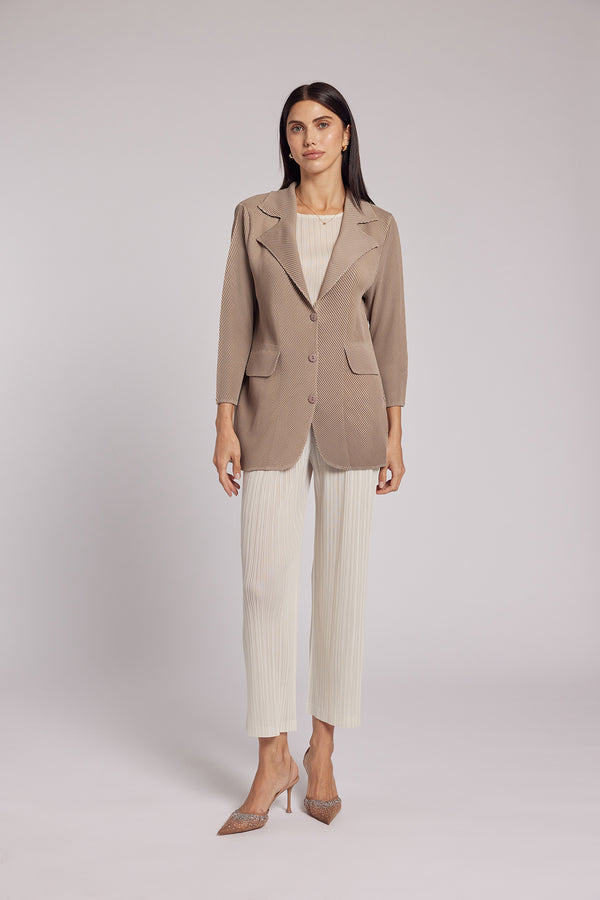 Nina Diagonal Honeycomb Texture Jacket