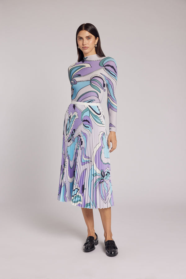 Sierra Sorbet Swirl Pleated Skirt