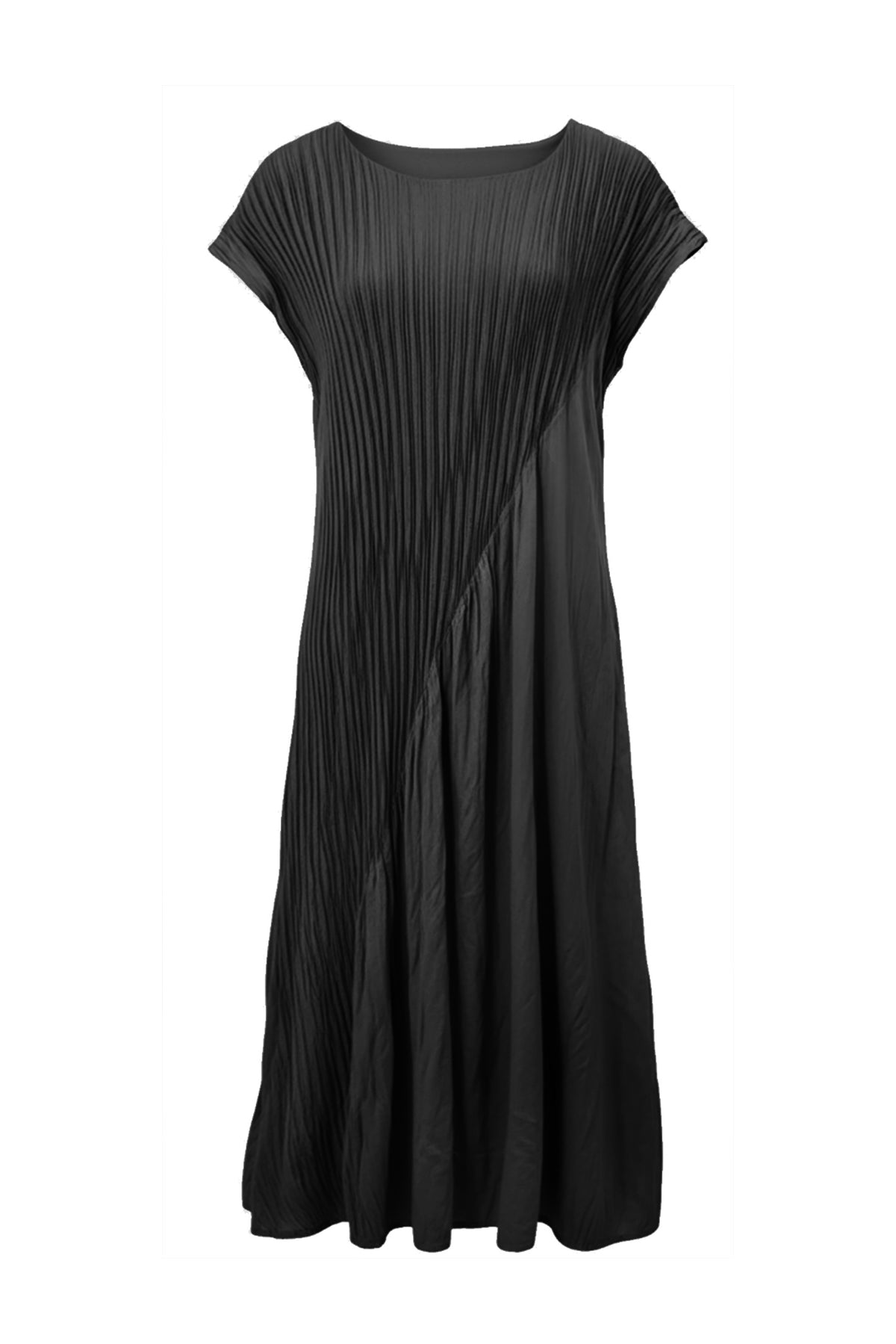 Camille Whispers Textured Dress - Black