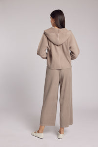 Vivian Double Knit Plissé Straight Pant