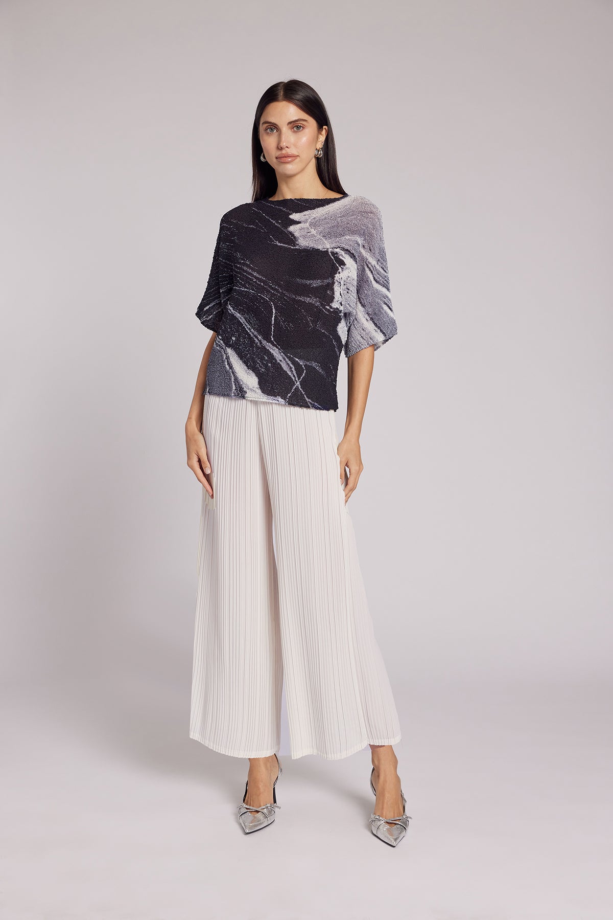 Anna Marble Printed Texture Top