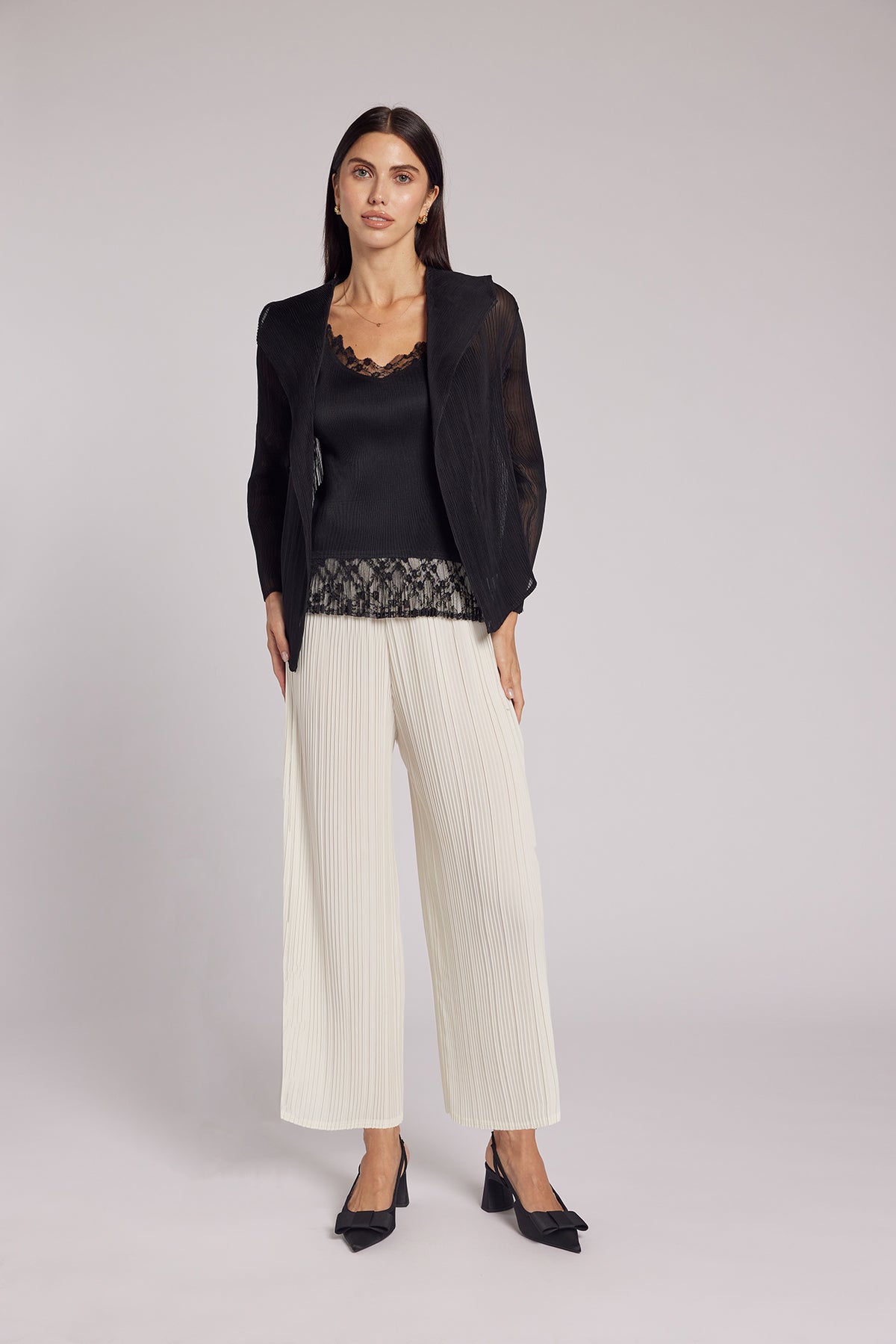 Deborah Crinkle Chiffon Texture Cardigan