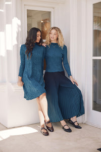 Leah Ombre Plissé Palazzo Pant