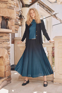 Leah Ombre Plissé Palazzo Pant