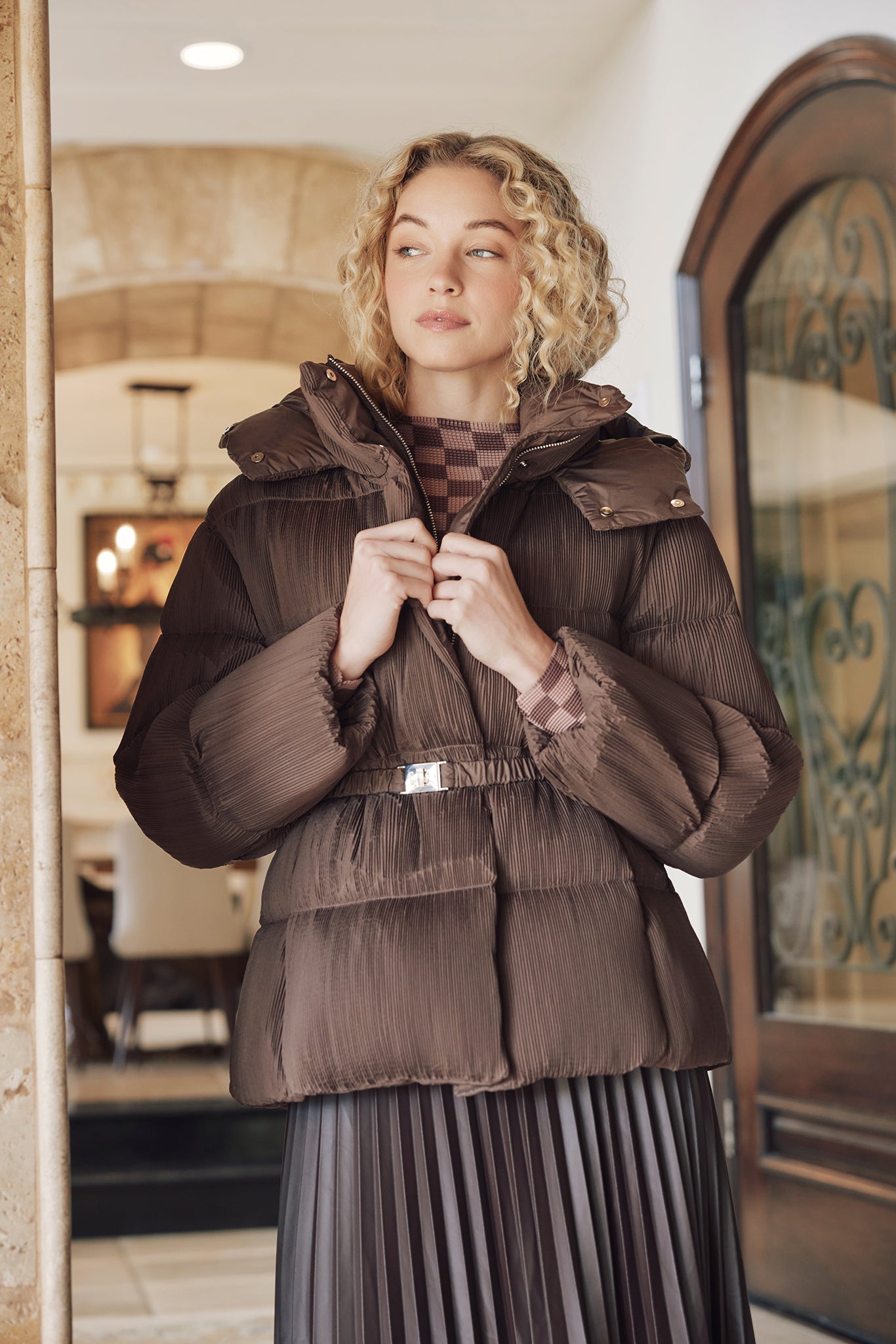 Emily Down Goose Plissé Puff Jacket – WILD COSMOS