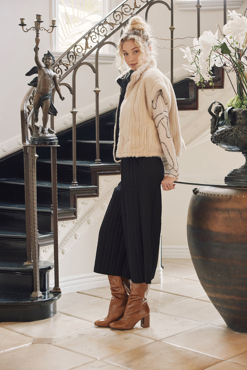 Celeste Soft Fur Quilted Reversible Vest