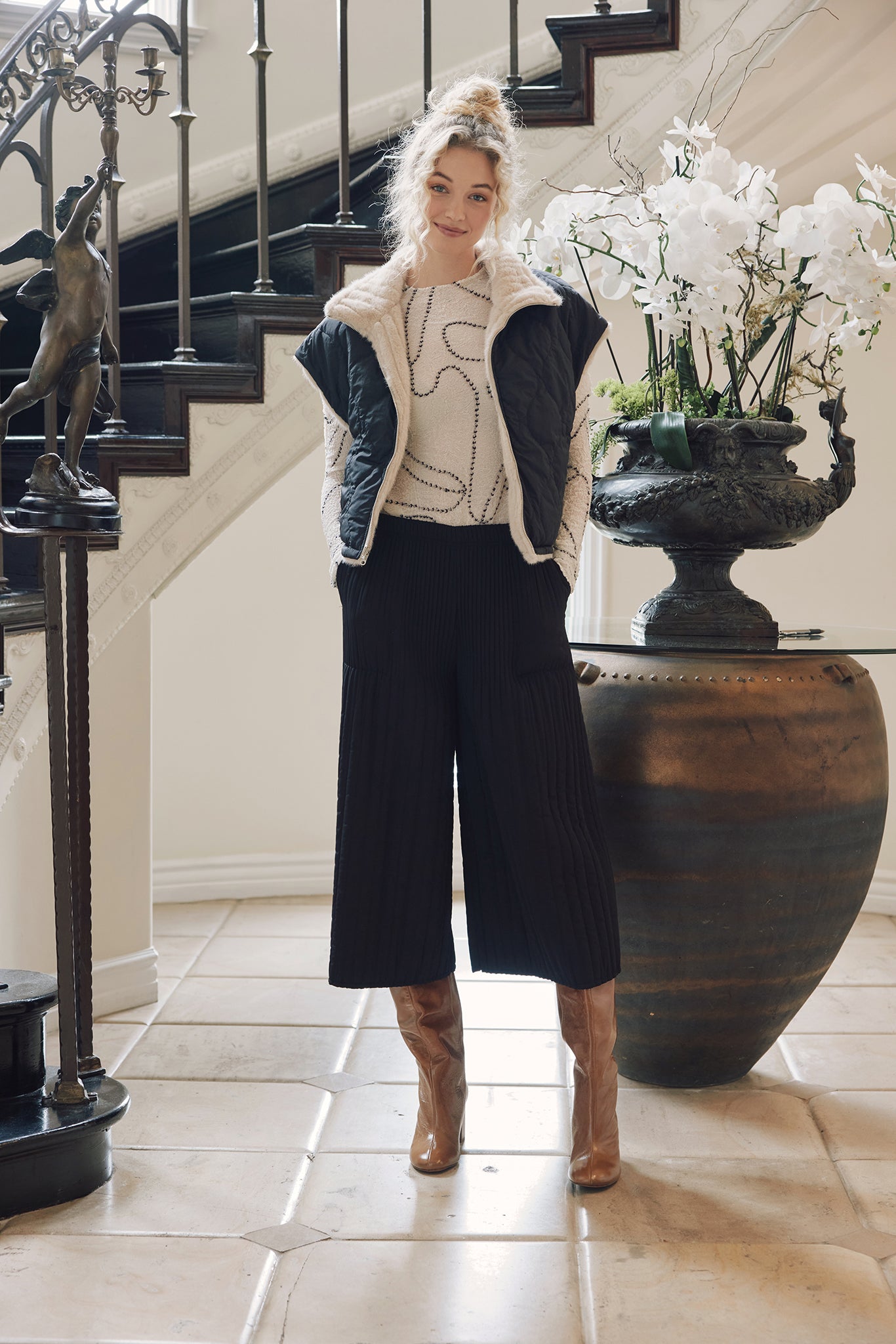 Celeste Soft Fur Quilted Reversible Vest – WILD COSMOS