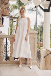 Luna Bay Halter Pleated Dress