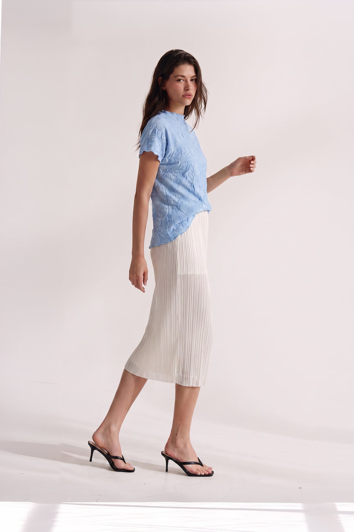 Jeremy Lettuce Edge Floral Jacquard Top