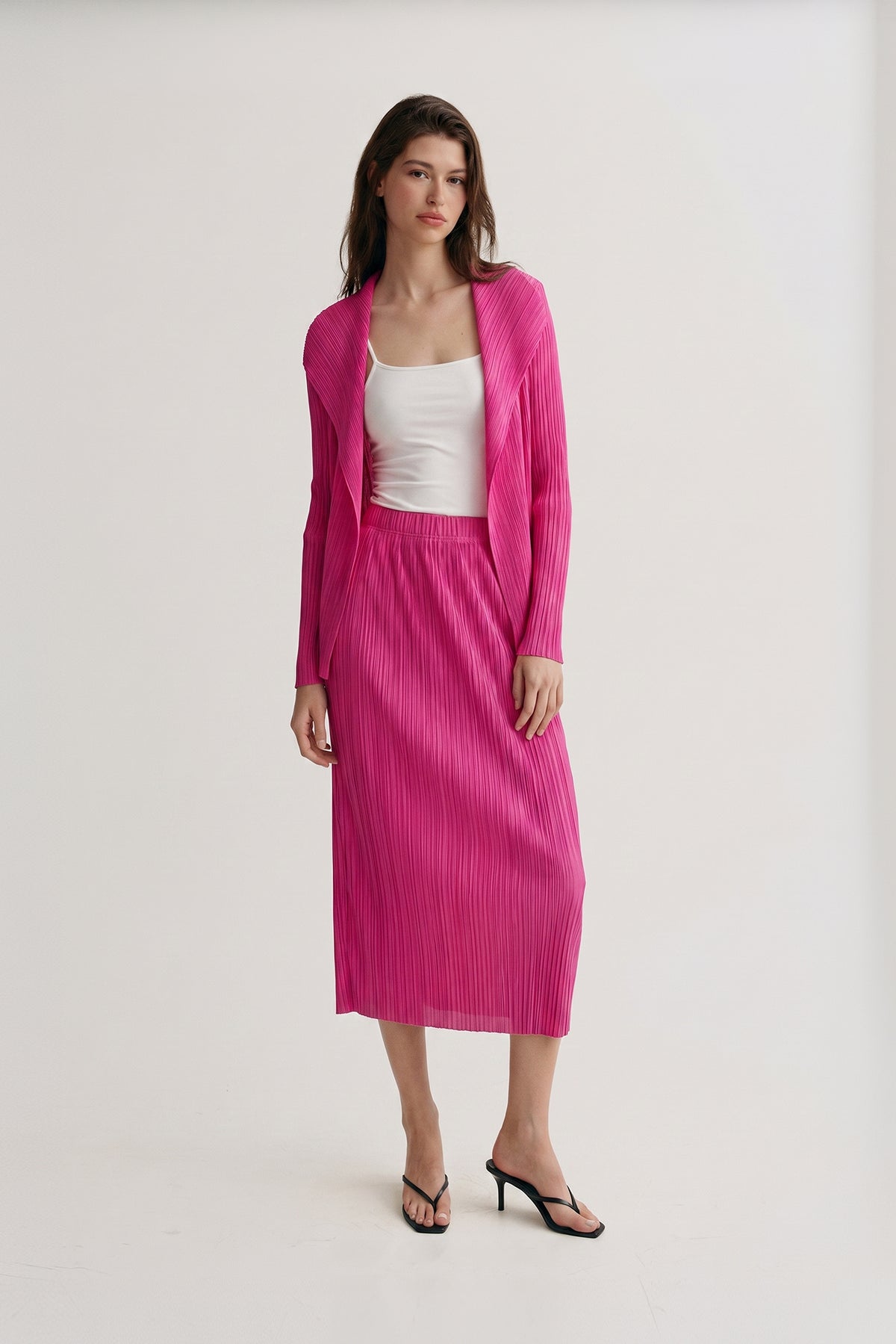 Deborah Crinkle Chiffon Texture Cardigan