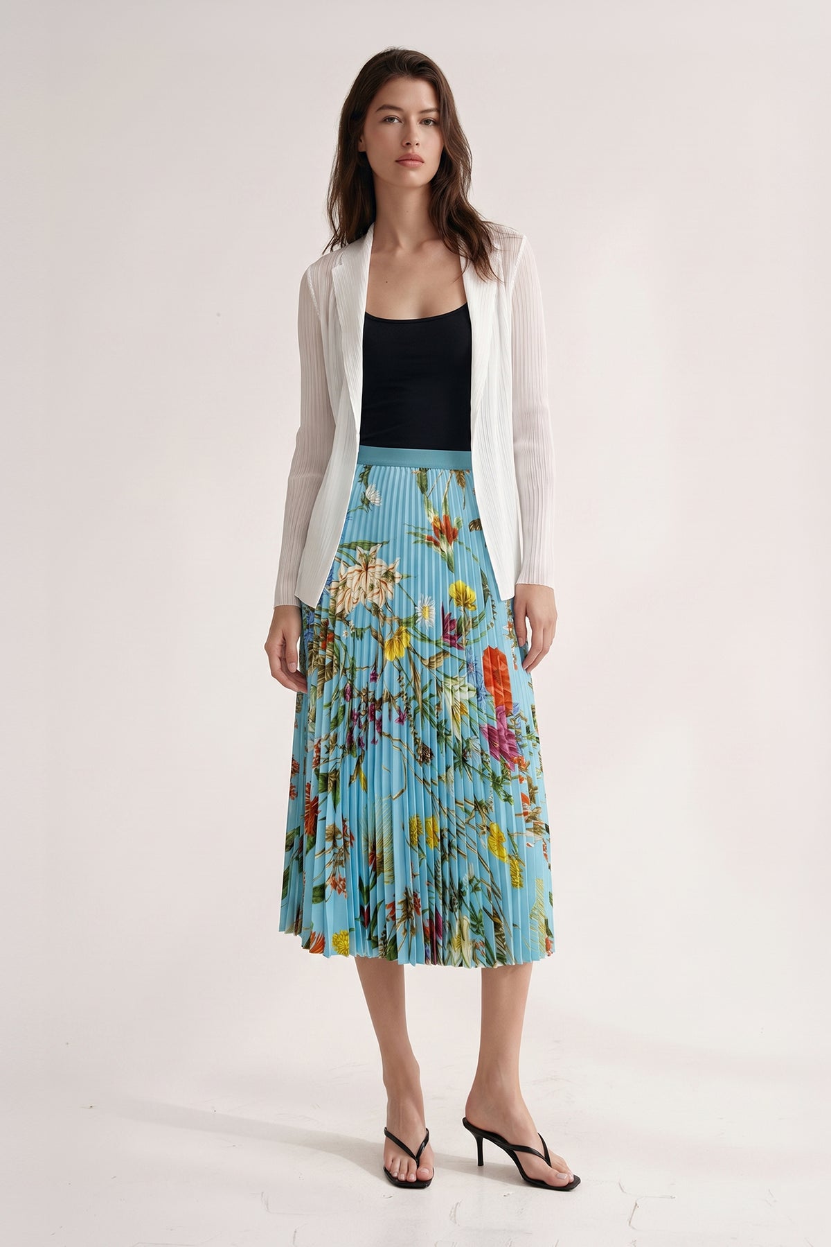 Deborah Crinkle Chiffon Texture Cardigan