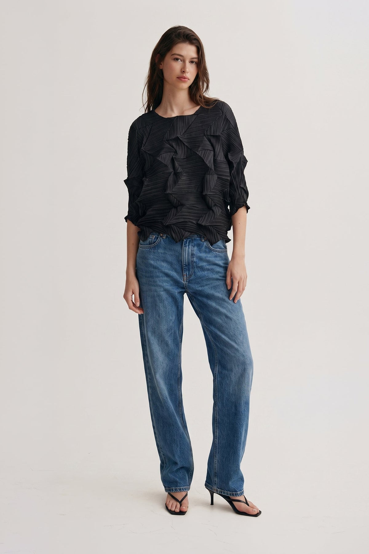 Amara Prismatic Pleats Top